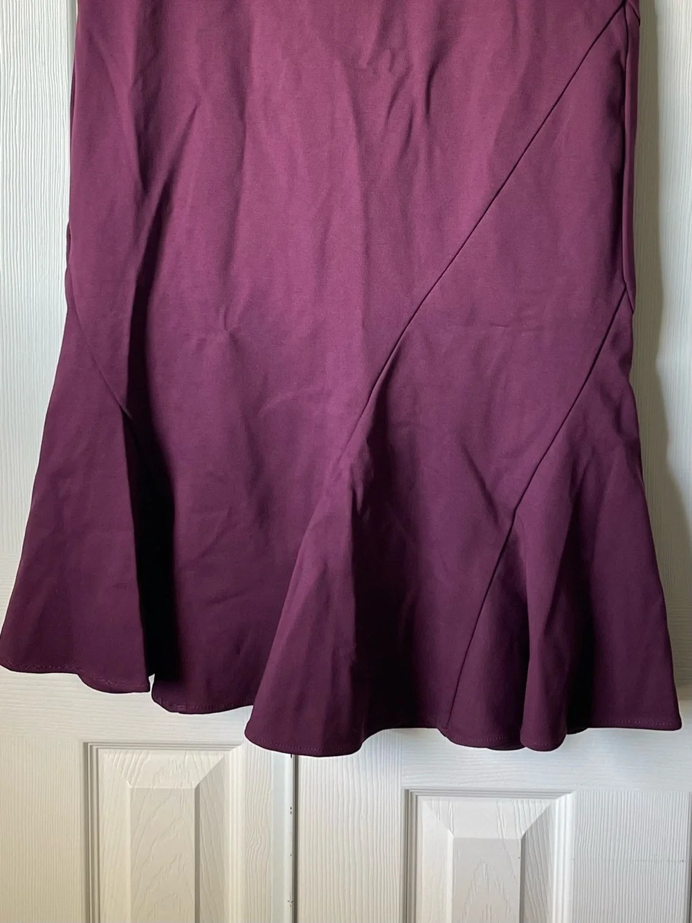 NWT Torrid Asymmetrical Seamed Flounce Skirt Plum Purple Size 1